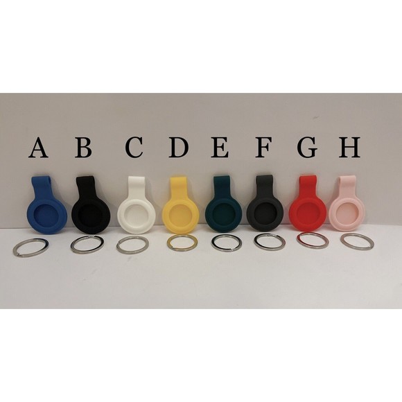 Apple AirTag Silicone Holder Keyring Carry Case Keychain Air Tag Accessories - Picture 1 of 4